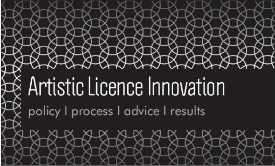 Artistic Licence Innovation is a boutique consulting firm founded by Elle Brooker. This is our logo.